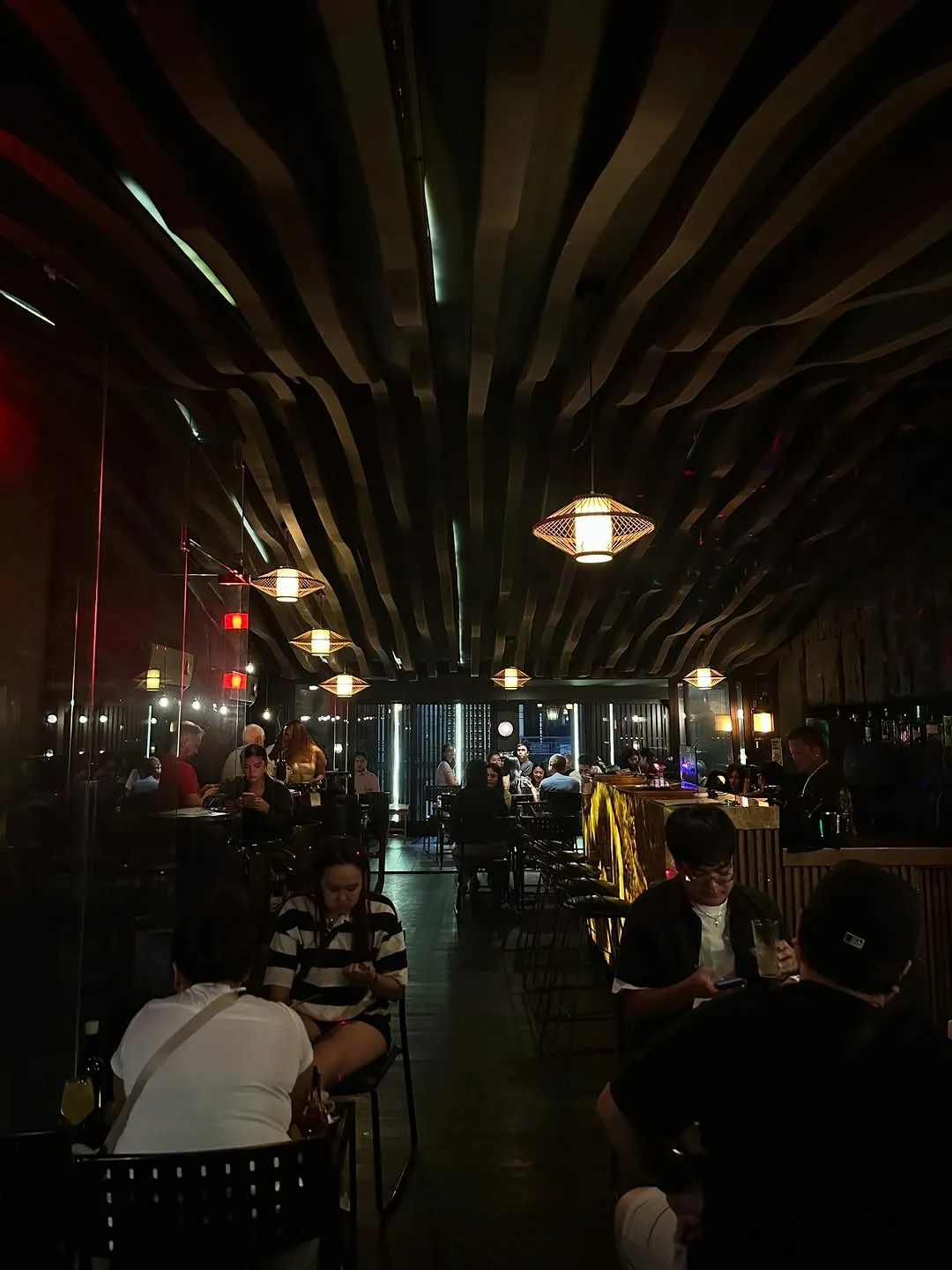 Busy dining room during a Saturday evening